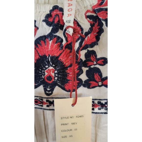 Anthropologie Raga Jumpsuit Womens X-Small Embroidered Boho Cottagecore NWT - Picture 8 of 9